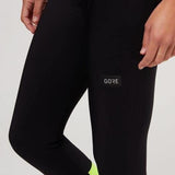 GOREWEAR Culote largo+ Progress Thermo Mujer, Black/Neon Yellow, S