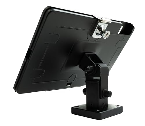System-S Soporte de Techo de Pared con Cerradura para iPad de 10,2 Pulgadas, inclinable 180°, Color Negro