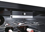 Candy DiVino CWC 021 M/NF Vinoteca Vino, 21 botellas, App HOn con tecnología Vivino, estantes cromados, 39 dB, Clase G, 40 x 55 x 70 cm, negro [Clase de eficiencia energética G]