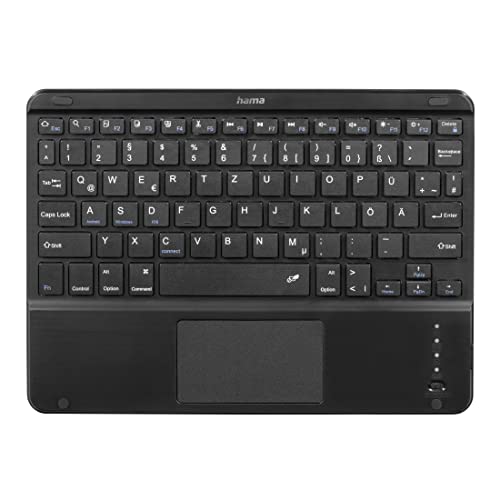 Hama Funda con Teclado para iPad Air de 13" 2024 (Teclado Bluetooth con Panel táctil, función Atril, Funda magnética, Funda para Tablet para Apple iPad Air de 13 Pulgadas, Teclado extraíble), Color