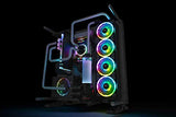 Thermaltake Riing Trio 12 LED RGB - Pack de 3 ventiladores para PC, color negro