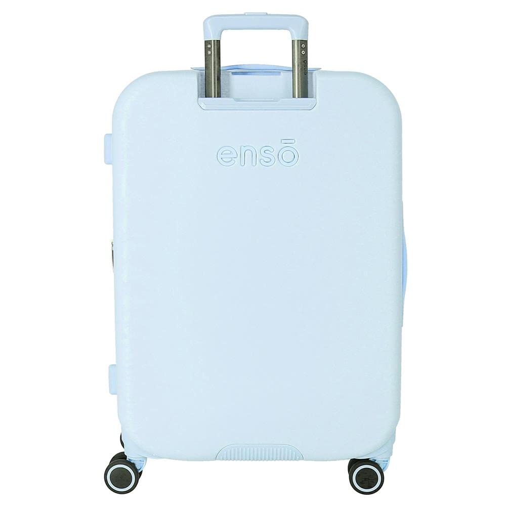 Enso Bonjour Maleta mediana Azul 48x70x28 cms Rígida ABS Cierre TSA integrado 79L 4,32 kgs 4 Ruedas dobles