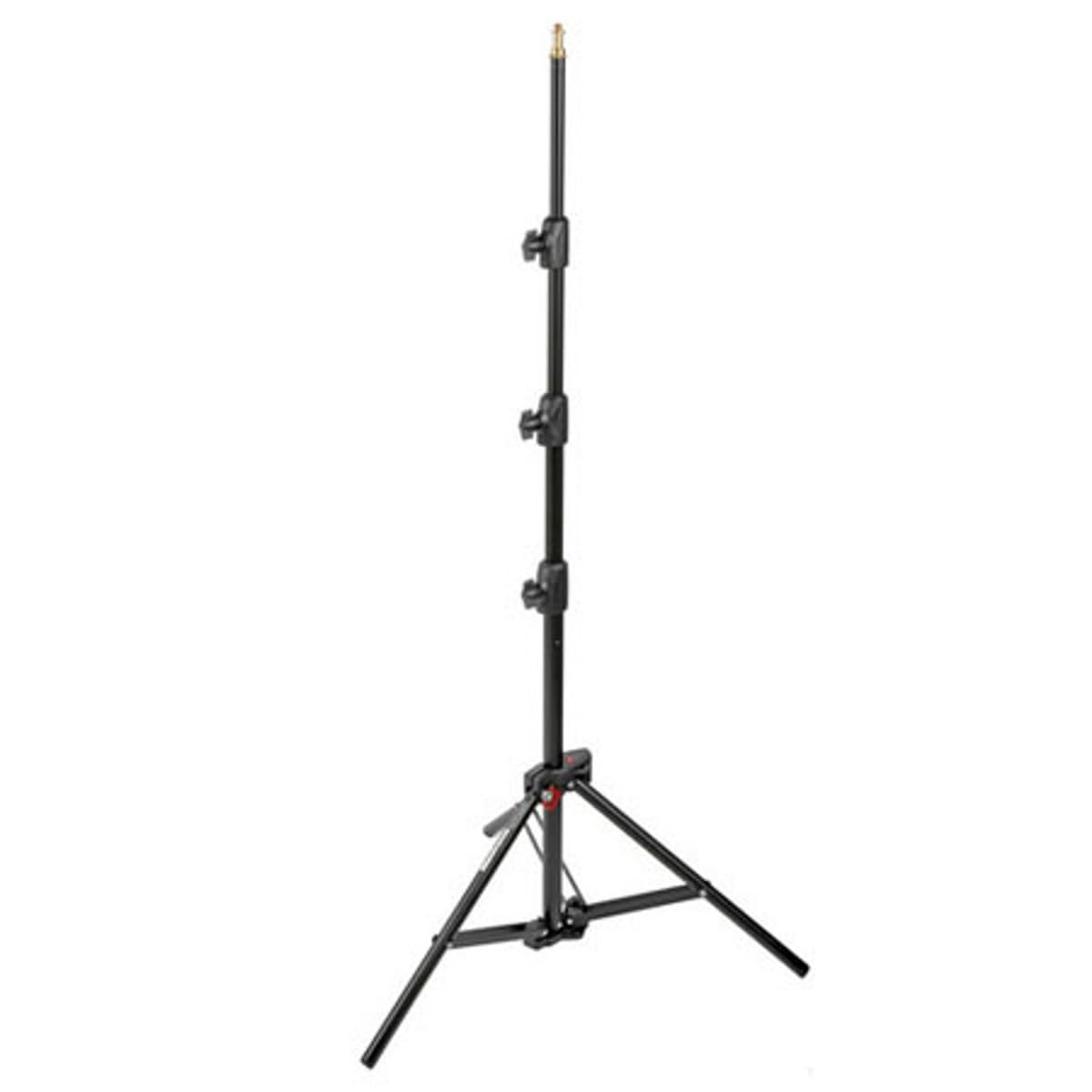 Manfrotto 1051BAC-3 - Mini Soporte Compacto de Aluminio de 6 pies y 9 Pulgadas con 4 Secciones y 3 elevadores, Paquete de 3 (Negro)
