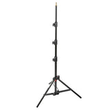 Manfrotto 1051BAC-3 - Mini Soporte Compacto de Aluminio de 6 pies y 9 Pulgadas con 4 Secciones y 3 elevadores, Paquete de 3 (Negro)
