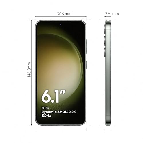 Samsung Galaxy S23, 256GB + Cargador de 45W - Smartphone Android con IA, Teléfono Móvil Desbloqueado, Color Verde (Versión Española)