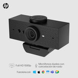 HP 620 Webcam - Full HD, 1920 x 1080, videoconferencias, autoenfoque, micrófono Integrado, Windows Hello, Teams, Zoom, Google Meet, Twitch, Youtube, Streaming - Color Negro
