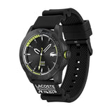 Lacoste Reloj Analógico de Cuarzo para Hombre Colección Regatta con Correa de Silicona Negra - 2011203
