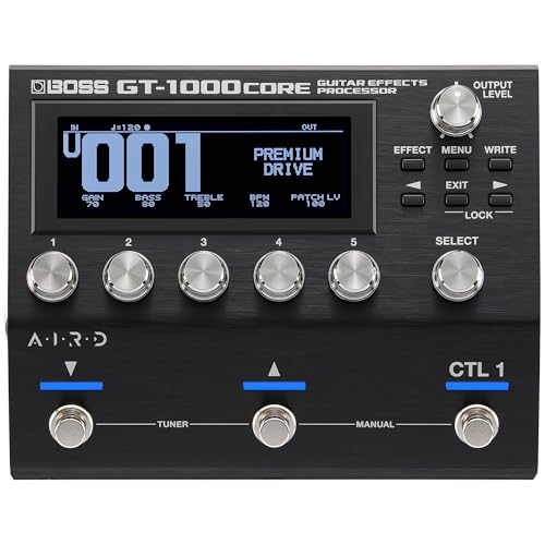 Procesador de efectos de guitarra BOSS GT-1000CORE en un pedal compacto | Creación sonora ilimitada | Insuperable calidad de sonido con AD/DA de 32 bits | Procesamiento de coma flotante de 32 bits