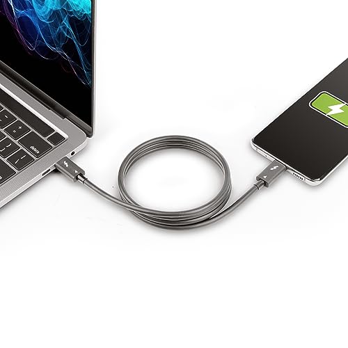 StarTech.com Cable de 1m Thunderbolt 4-40Gbps - PD 100W - Vídeo 4K/8K - Cable Thunderbolt 4 con Certificación Intel - Compatible con USB4/Thunderbolt 3/USB 3.2/USB Tipo C/DisplayPort (TBLT4MM1M)