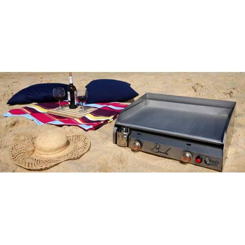 Plancha Tonio – Plancha Baila de 6 a 12 personas – Gas butano propano – Placa de cocción inoxidable – Caja de acero inoxidable – Encendido piezoeléctrico – Sistema de seguridad termopar