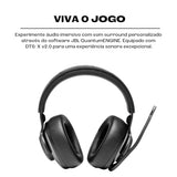 JBL Quantum 400 Auriculares para gamers con un diseño llamativo, tecnología de virtualización surround y reproducción DTS, con micrófono y RGB, compatible con múltiples plataformas, en negro