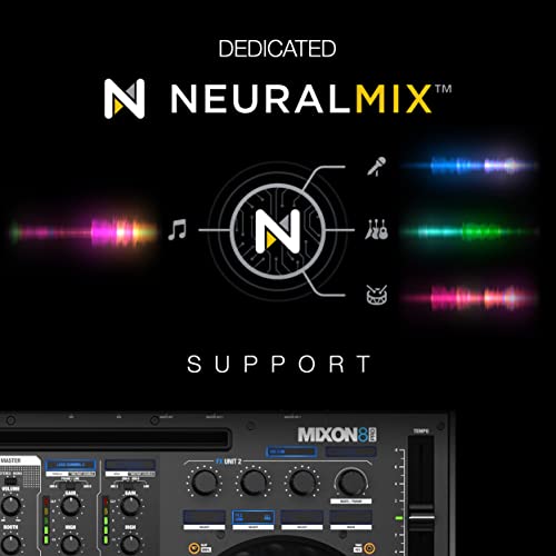 Reloop Mixon 8 Pro | 4-Kanal -Multi-Platform-Performance-Controller für Serato & djay, Jogwheel -Displays & 4 Instant-FX-Kippschalter, Dual-Audio-Interface mit USB-C & Stand-Alone-Mixing