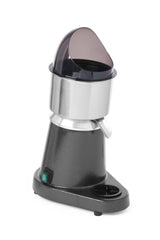 HENDI Exprimidor de cítricos, eléctrico, protección contra salpicaduras, 1500 rpm, 3 conos exprimidores ABS diferentes, 230V, 180W, 308x218x(463), acero inoxidable, policarbonato, plástico ABS