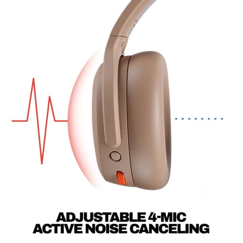Skullcandy Crusher ANC 2 - Auriculares inalámbricos Bluetooth sobre la oreja con graves multisensoriales, cancelación activa de ruido, batería de hasta 60 horas, micrófono para iPhone Android - Primer