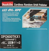 Makita DPO600TKX1 Pulidora excéntrica, 1 batería más cargador en estuche de transporte, azul, 18 V/5,0 Ah