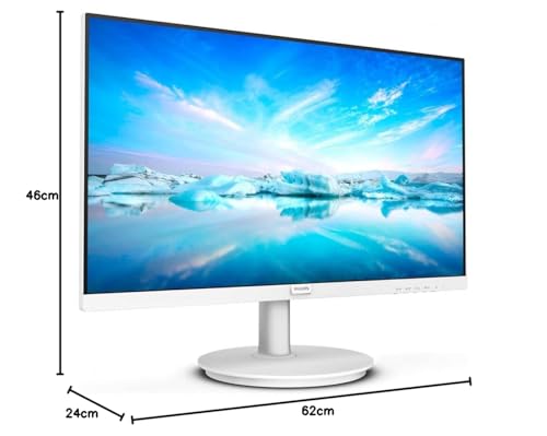 Philips 271V8AW Monitor 27 Pulgadas FHD, 75Hz, IPS, 4 ms GtG, Adaptive Sync., Altavoces (1920x1080, 1x HDMI 1.4), Blanco