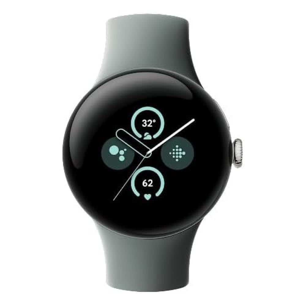 Google Pixel Watch 2 – Lo Mejor Fitbit – Monitor de frecuencia cardíaca, gestión del estrés, Funciones de Seguridad – Android – Carcasa de Aluminio en Oro champán – Brazalete Deportivo en