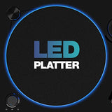Reloop Turn 7 - Giradiscos HiFi accionado por correa con Ortofon 2M Red, giradiscos de acrílico con iluminación LED, motor de accionamiento descentralizado