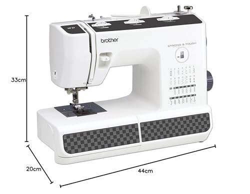 Brother HF27 - Máquina de Coser Acero Inoxidable, 44 x 20 x 33 cm, Color Negro/Blanco