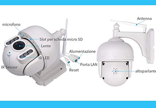 Nuevo Modelo SH028 cámara PTZ Zoom óptica 5 x WiFi Ap Hotspot inalámbrica Infrarrojos 3.0 megapíxeles HD IR Cut ONVIF P2P Ranura Micro SD