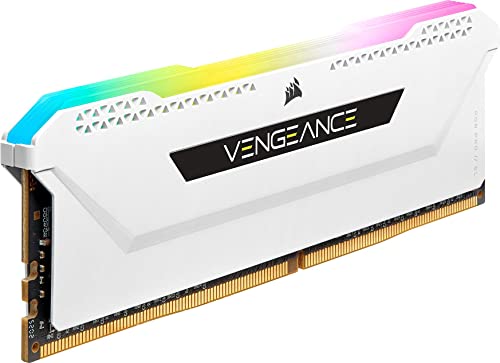 Corsair Memoria de escritorio VENGEANCE RGB PRO SL de 16 GB (2 x 8 GB) DDR4 3600 (PC4-28800) C18 de 1,35 V, blanco y negro