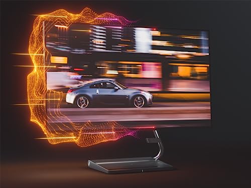 Lenovo Qreator 27 - Monitor de 27" 4K UHD (3840x2160 píxeles, IPS, 16:9, 4ms, 1300:1, Puertos DP + HDMI + USB) Regulable en inclinación - Color Gris