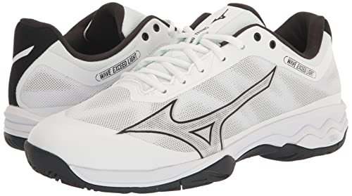 Mizuno Wave Exceed Light para Hombre, Blanco/Negro, 11.5, Blanco/Negro, 45 EU