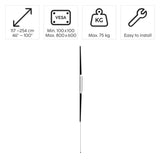 Hama | Soporte de Pared para TV de 46" a 100" (Soporte Fijo de Pared, Pantallas de hasta 254cm, Carga máx de 75kg, VESA 800 x 600)