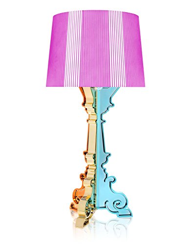 Kartell Bourgie, Lámpara de mesa con regulador de intensidad, Regulable, Fucsia