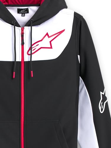 Alpinestars Sessions V3 Hoodie Sweatshirt Sudadera con Capucha para Hombre Negro/Blanco/Rojo M