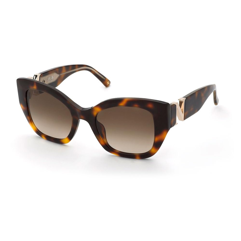 NINA RICCI SNR377V Gafas, Shiny Dark Havana, 51 para Mujer