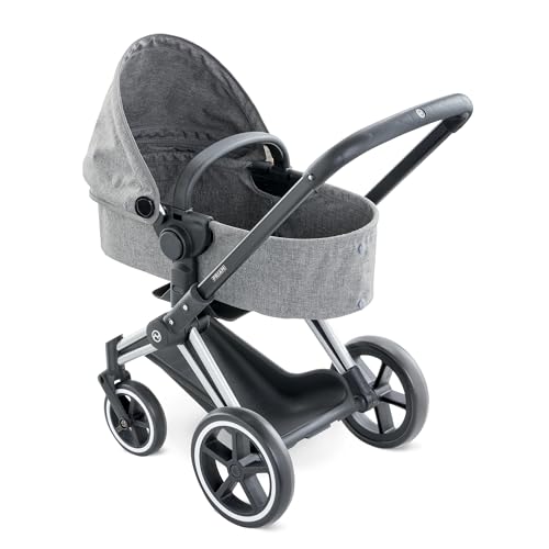 Smoby Cybex - Cochecito para Muñecos, en Color Gris, para Niños a Partir de 3 Años - 37 x 21,5 x 61,5 cm