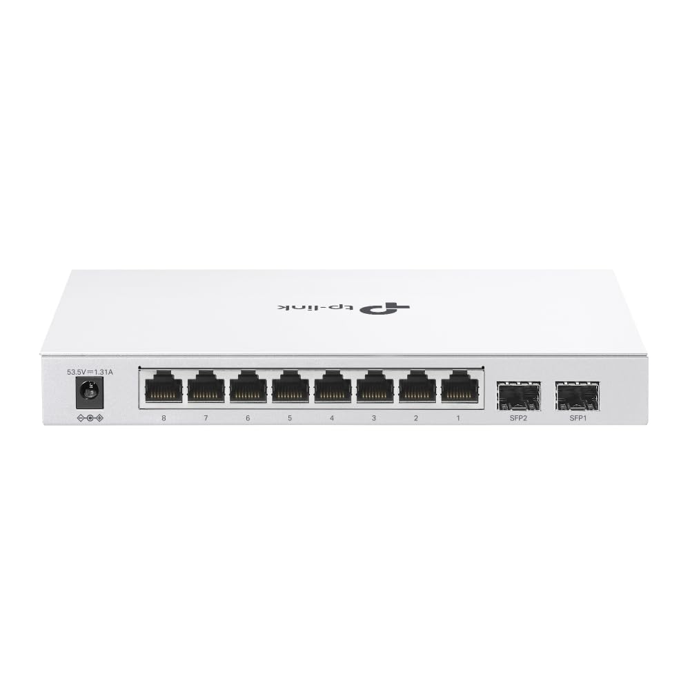 TP-Link Festa FS310GP, 10 Puertos con 8 Puertos PoE+, gestión Gratuita en la Nube, enrutamiento estático, VLAN, ACL e IGMP Snooping, Total 61 W PoE, Salida PoE de 30 W por Puerto, Interruptor PoE
