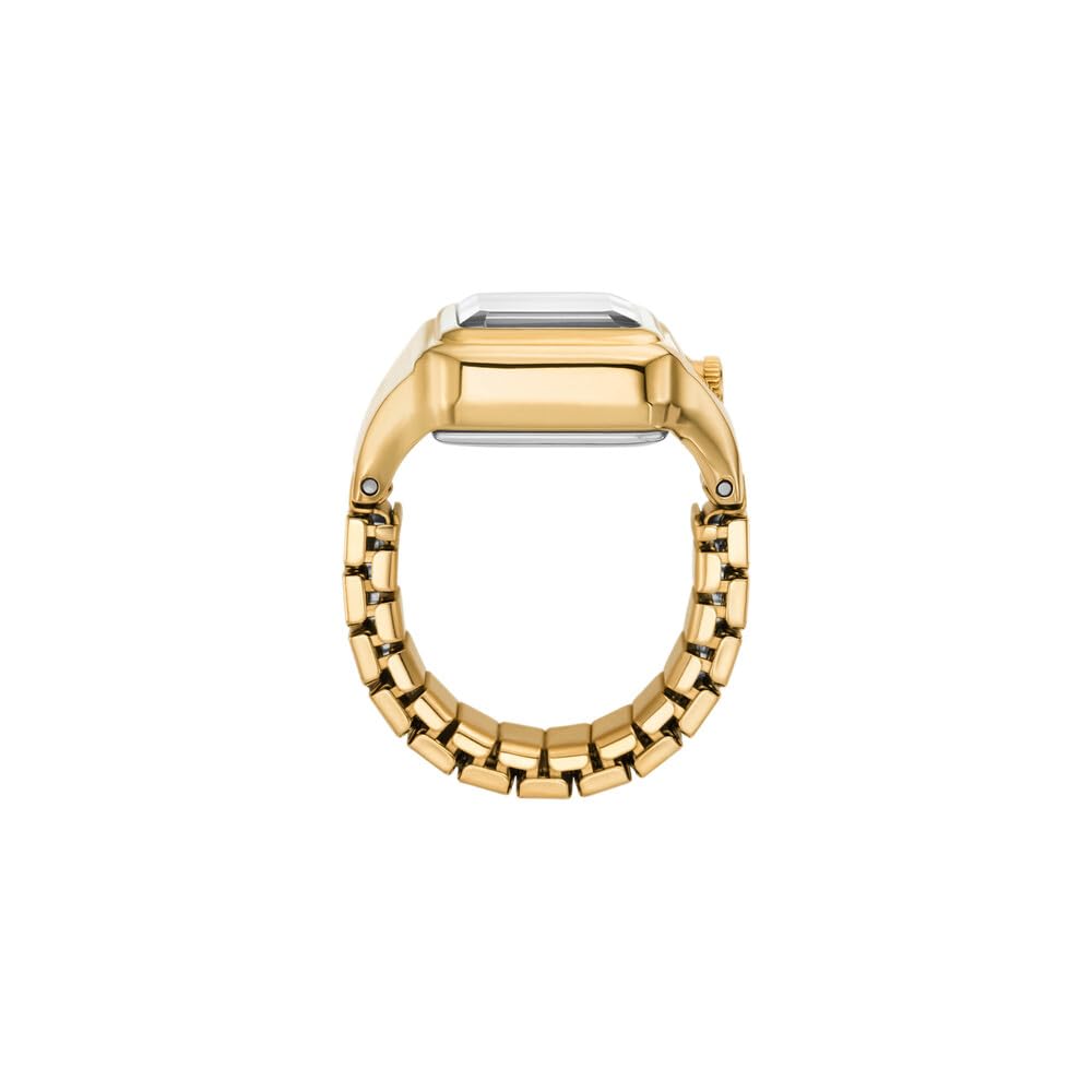 Fossil Reloj Raquel para Mujer, Movimiento de Cuarzo a Dos Agujas con Correa de Acero Inoxidable, Tono Dorado y Verde Azulado