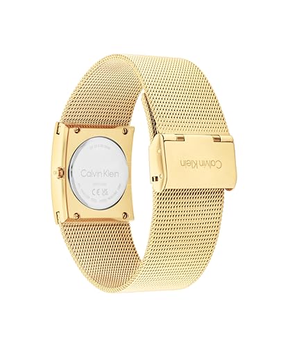 Calvin Klein Reloj Analógico de Cuarzo para Mujer Colección CK Pulse Collection con Correa de Malla de Acero Inoxidable