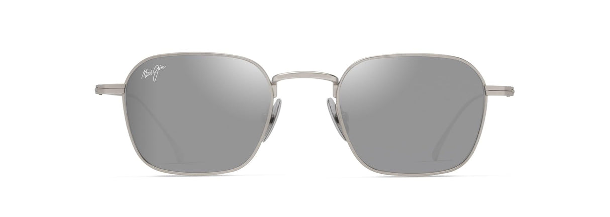 Maui Jim Mekala Sunglasses, Matte Silver, 48-21-145 Unisex Adulto