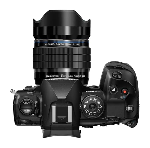 OM SYSTEM Objetivo - M.Zuiko Digital ED 8 mm F1.8 Pro, Longitud Focal Fija rápida, Apto para Todas Las Cámaras MFT, Modelos Olympus OM-D & Pen, Serie G de Panasonic, Negro