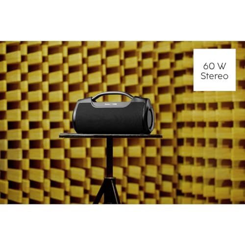 Hama Altavoz Bluetooth, Exterior, 60 W (Resistente al Agua IPX6, 12 Horas de duración de la batería, Pro Sound, Powerpack, Bluetooth USB, Caja de música Bluetooth, Caja de Fiesta Bluetooth, Altavoz