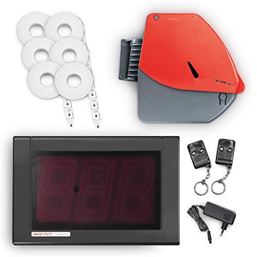Meto Turn-O-Matic, sistema de colas y flujo de clientes 38738370 (indicador LED de tres dígitos), 1 sistema de llamada con accesorios, listo para usar