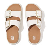 Fitflop Gen-FF Buckle Two-Bar Leather Slides, Sandalias deslizantes Mujer, White, 40 EU