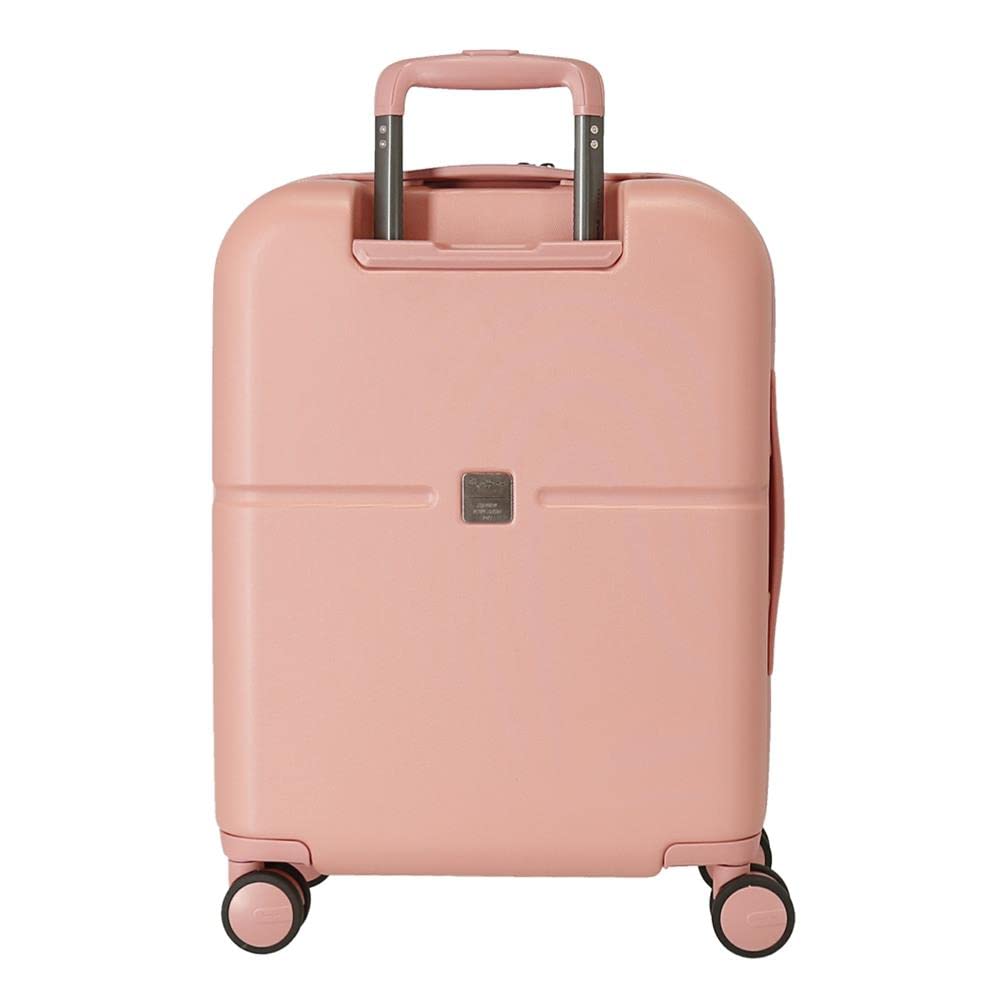 Pepe Jeans Chest Maleta de cabina rosa 40x55x20 cms Rígida ABS Cierre TSA integrado 37L 3,22 kgs 6 Ruedas dobles Equipaje de Mano