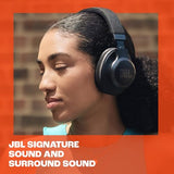 JBL Auriculares inalámbricos circumaurales Live 770 NC, con tecnología Bluetooth y cancelación adaptativa de ruido, hasta 65 horas de reproducción, blanco