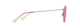 Maui Jim Pukaua Gafas, Shiny Lt Gold W/Pink & Yellow, 50-21-145 Unisex Adulto