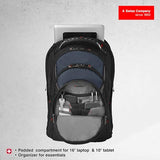 Wenger Ibex Mochila para portátil, portátil de hasta 17 pulgadas, tableta de hasta 10 pulgadas, 23 l, mujer hombre, negocios universidad escuela viajes, negro/azul, 600638