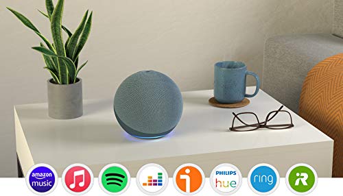 Echo (Última generación) | Sonido de alta calidad, controlador de Hogar digital integrado y Alexa | Azul grisáceo