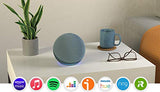 Echo (Última generación) | Sonido de alta calidad, controlador de Hogar digital integrado y Alexa | Azul grisáceo