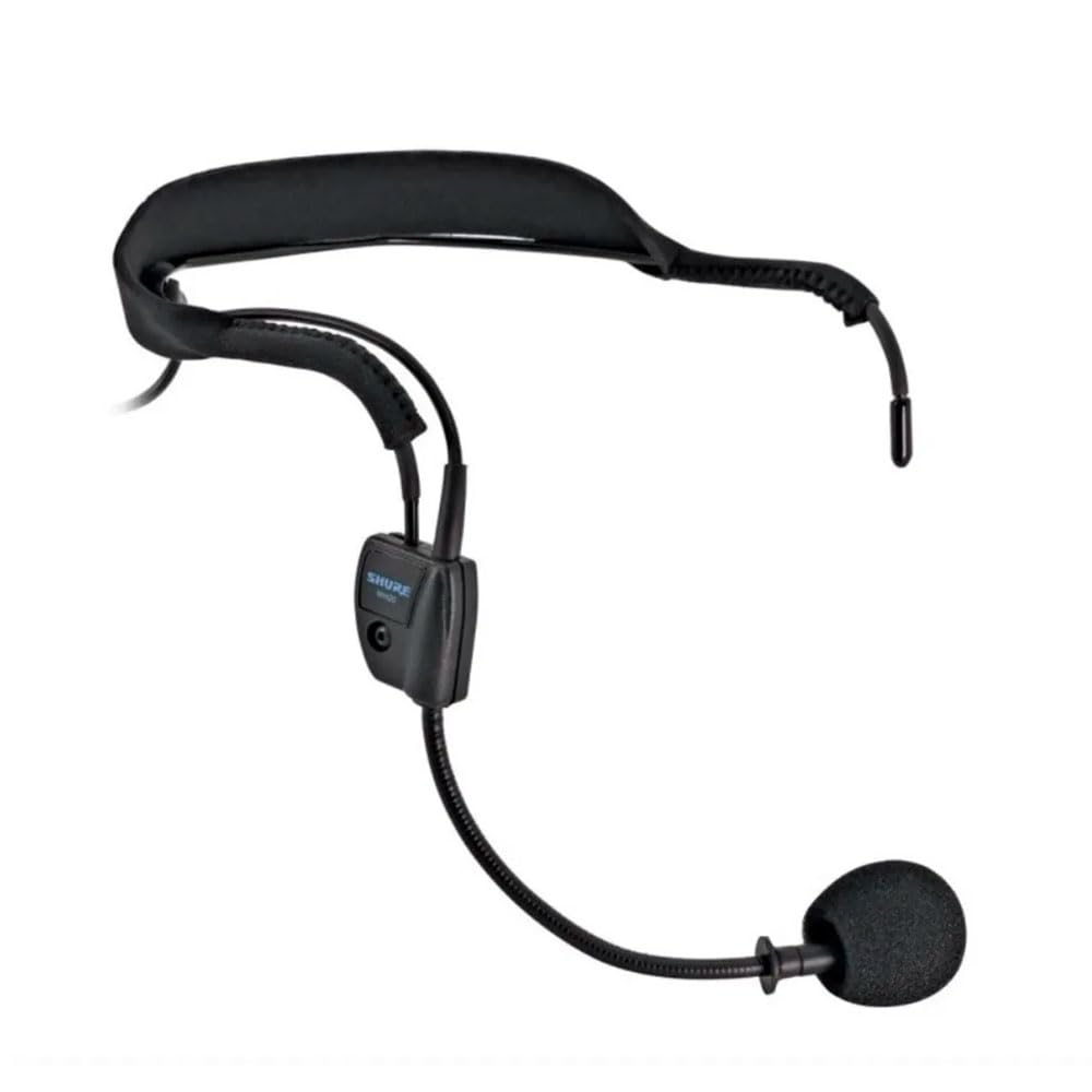 Shure WH20 Micrófono de auriculares dinámicos (cableado) - Ajuste resistente, ligero y seguro para usuarios activos de micrófono, instructores/músicos, conector XLR (WH20XLR)