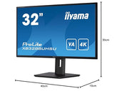iiyama XB3288UHSU-B5 32" Panel VA, 3840x2160 UHD, 15cm Regulable en Altura, Pivotante, 300cd/m², 3ms, FreeSync, Altavoces, DisplayPort, 2xHDMI, USB3.0x2