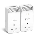TP-Link PG2400P Kit Powerline Passante G.hn2400, G.hn Wave2 MIMO, 2+2 Puertos Gigabit Ethernet, Toma de alimentación Extra, Modo de Ahorro de energía, Plug & Play