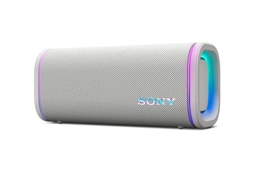 Sony ULT Field 5, Altavoz portátil Bluetooth Potente, 25 H de batería, 2 Modos ULT Power Sound, Resistente al Agua y al Polvo, 360 Luces, Correa Extraible para el Hombro, Compacto, Blanco Marfil